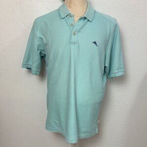 367  NWOT  Tommy Bahama Men's Light Blue Polo Shirt. SzL